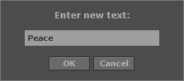 Text Entry Pop-Up Dialog