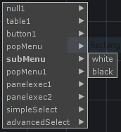 Color Selector popMenu