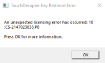 License Retrieval Error