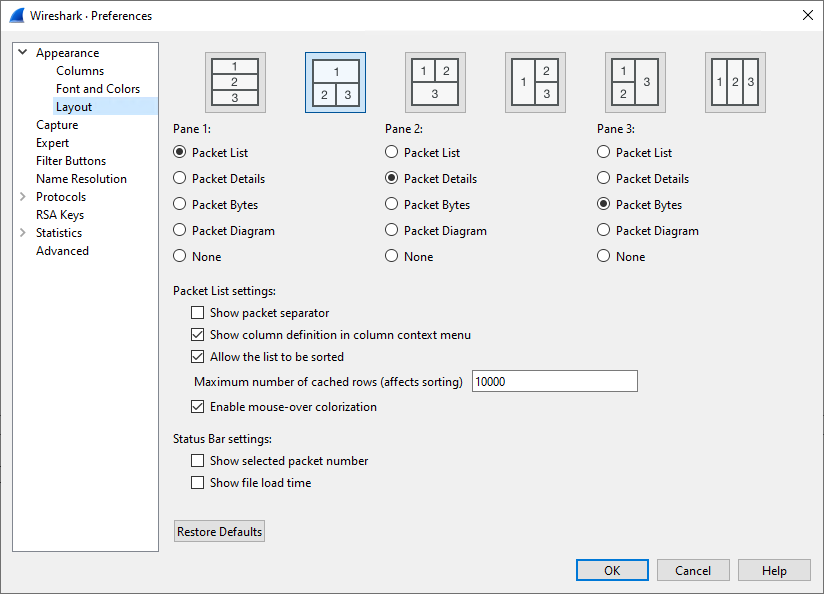 ws pref appearance layout